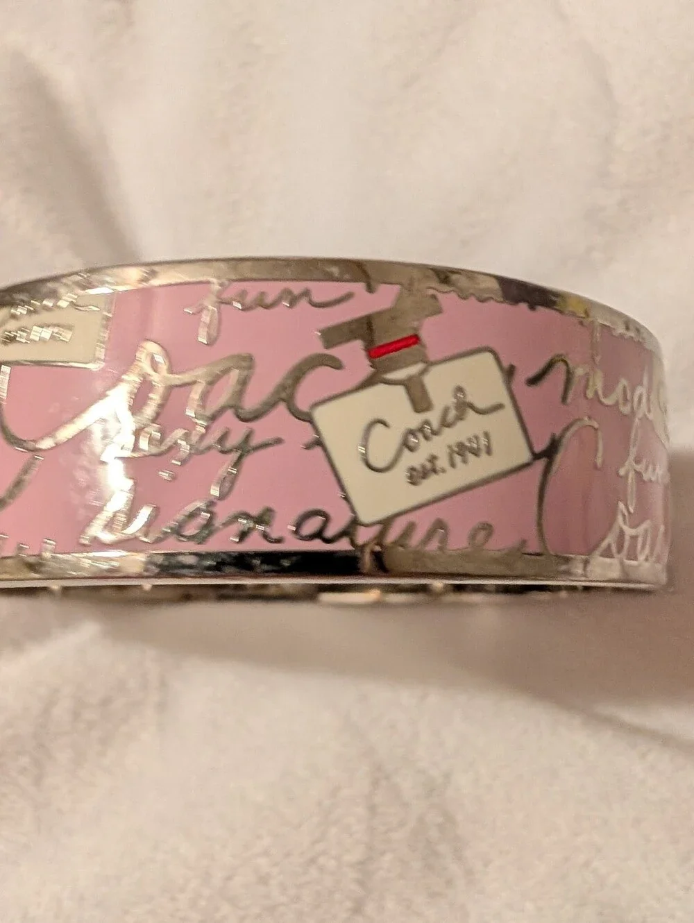 Coach pink script